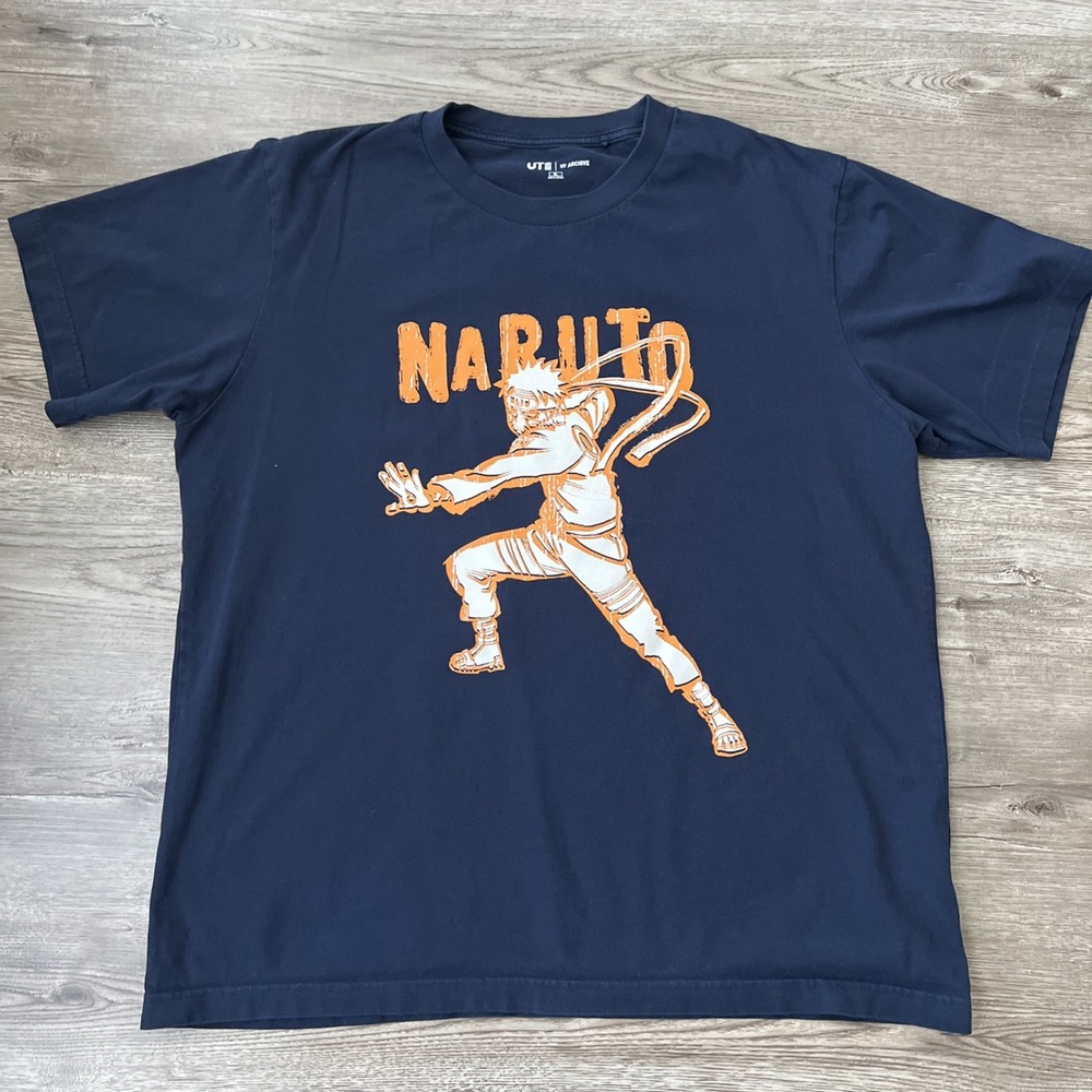 Uniqlo UT Archive Naruto Graphic T Shirt Navy Mens XLarge